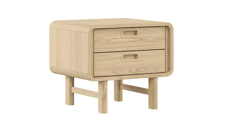 noralis table de chevet 2 tiroirs