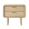 noralis table de chevet 2 tiroirs