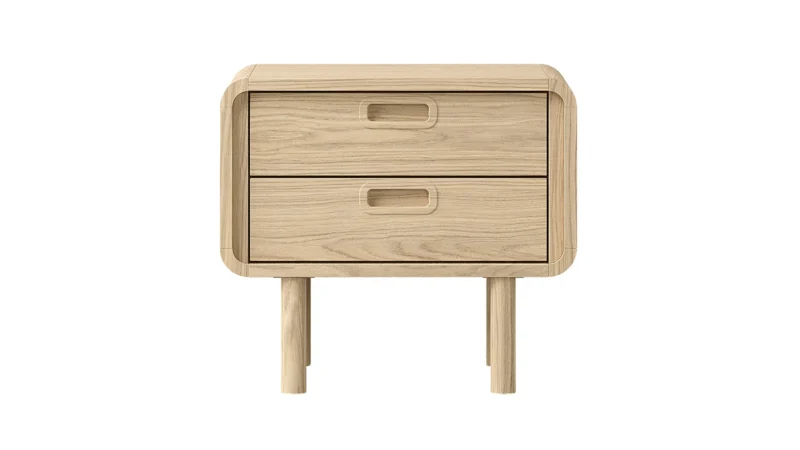 noralis table de chevet 2 tiroirs