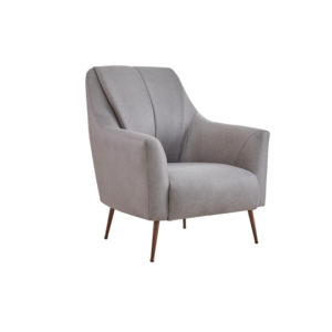 MILENA – Fauteuil – Gris, crème, bleu, prune