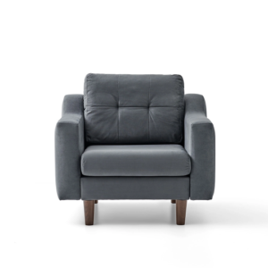 ROBIN – Fauteuil – Gris foncé, Café au lait