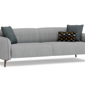 LEA – Canapé convertible 3 places – Anthracite, gris, moutarde, crème, crème, orange
