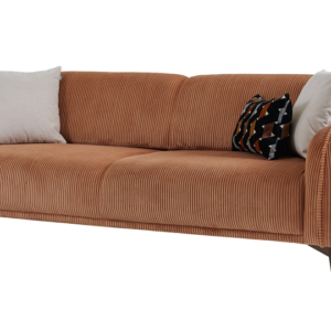 LEA – Canapé convertible 3 places – Anthracite, gris, moutarde, crème, crème, orange