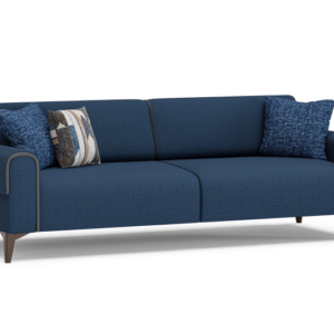 VERMONT – Canapé convertible 3 places – Gris, gris, crème, crème, bleu, beige
