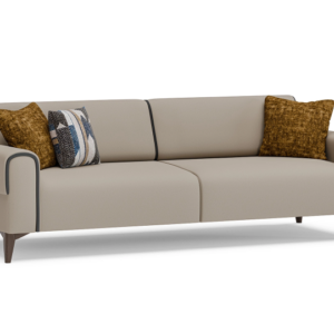 VERMONT – Canapé convertible 3 places – Gris, gris, crème, crème, bleu, beige