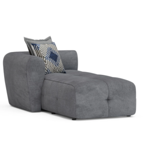 Canapé d'angle modulable BIEN – Module de méridienne d'angle - Accoudoir gauche – Anthracite, gris, tuile, vison foncé, crème, crème