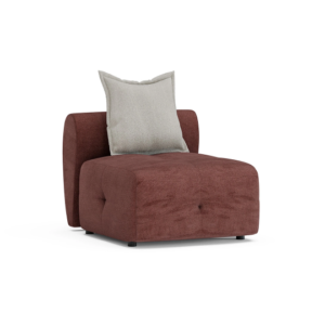 BIEN – Module à un seul coin - sans bras – Anthracite, gris, tuile, vison foncé, crème, crème