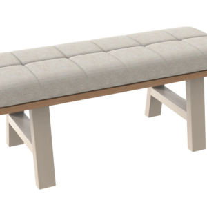 CALMERA – Pouf repose-pieds – Crème, orange