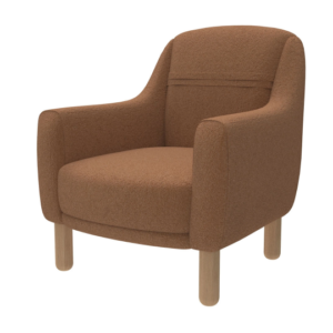 CALMERA – Fauteuil – Gris clair , Gris , Crème , Crème, Orange