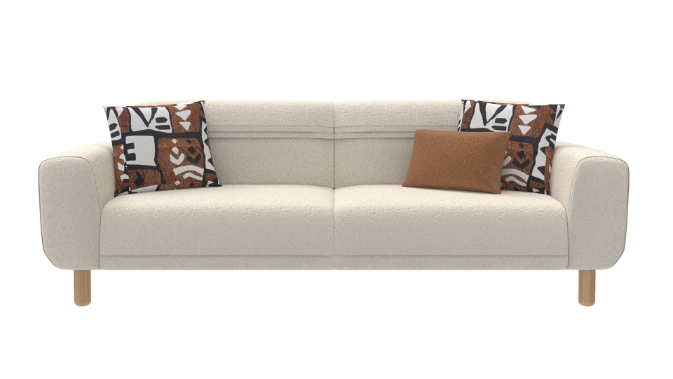 6a6b5ec7d260a 86656820 sw1920sh1080.png CALMERA – Canapé convertible 3 places avec rangement – Gris clair , Crème , Crème , Crème, Orange – vue 2