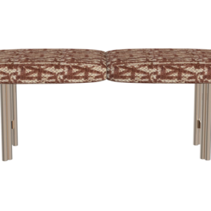 LUNESSA – Pouf repose-pieds – Banc – Brun rougeâtre (Remplissage de patron) – Réf. 7785