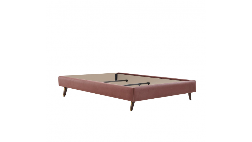 6aa8f41ab2c04 23020580 sw1600sh1414.png MILENA – Lit - 160 cm - sans tête de lit – Crème, prune – vue 2
